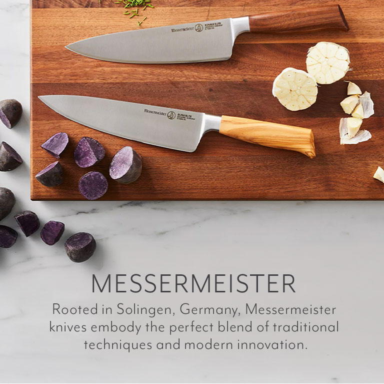 Messermeister. Rooted in Solingen, Germany, Messermeister knives embody the perfect blend of traditional techniques and modern innovation.