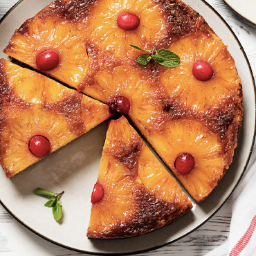Pineapple Upside-Down Cake with Coconut Cream