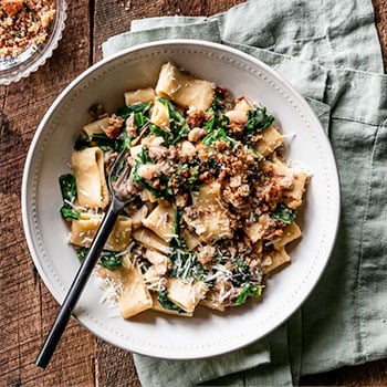 WINTER MARKET PASTA WITH SAUSAGE AND BEANS