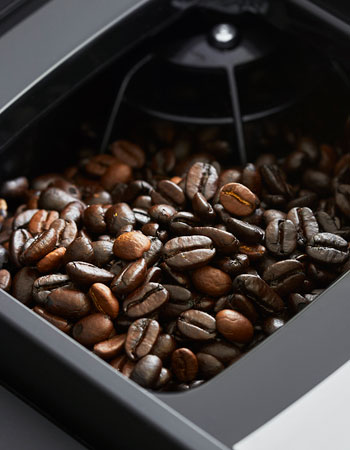 coffee beans in Jura machine