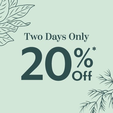 Two days only 20% off your order