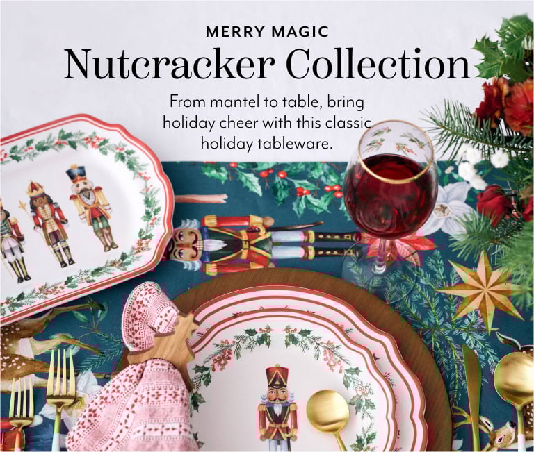 Merry Magic Nutcracker Collection. From mantel to table, bring holiday cheer with this classic holiday tableware.