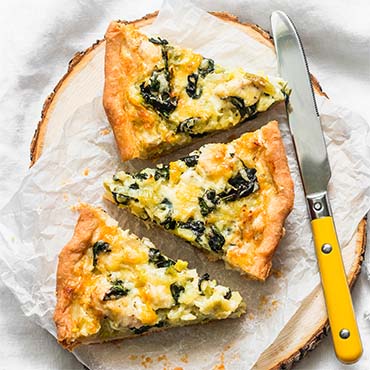 ham, parmesan and leek quiche