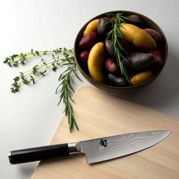 Shun Classic Knife on cutting board