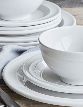 Emile Henry white dinnerware