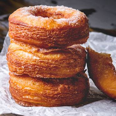 Croissant Donuts stacked