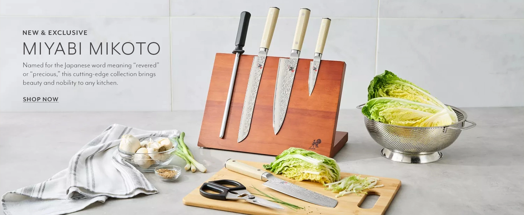 New & Exclusive Miyabi Mikoto. Named for the Japanese word meaning revered or precious, this cutting-edge collection brings beauty and nobility to any kitchen. Shop Now.