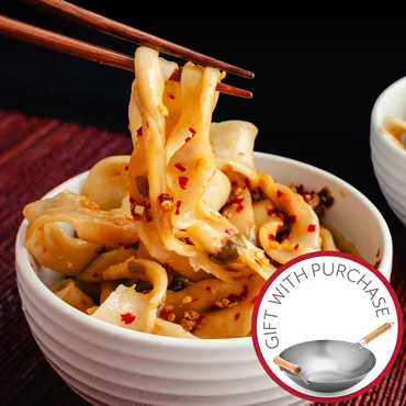 Hand-Pulled Noodles with Garlic and Scallion Chili Crisp