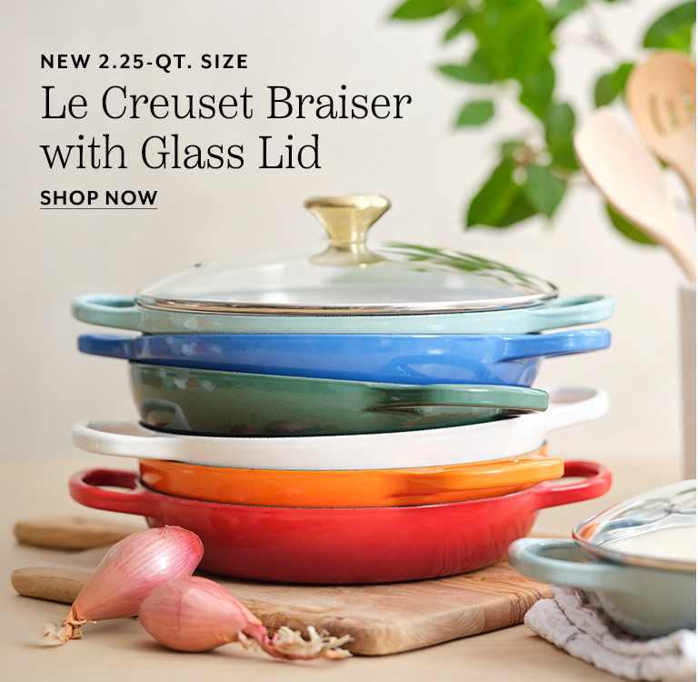 New 2.25 qt size Le Creuset Braiser with glass lid. Shop now.