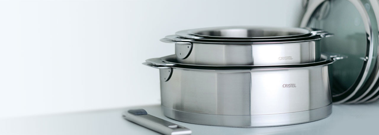 CRISTEL 3-Ply Stainless Steel Saucepan Set (16, 18 and 20cm) with Deta —  Luxe Cucina