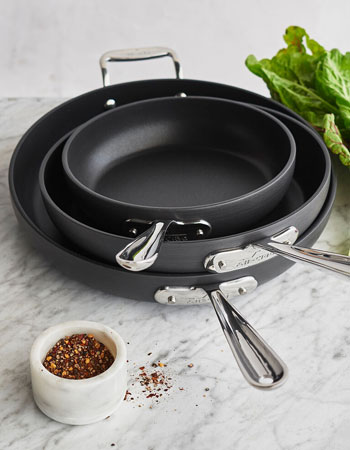 All-Clad HA1 nonstick skillets set of 3