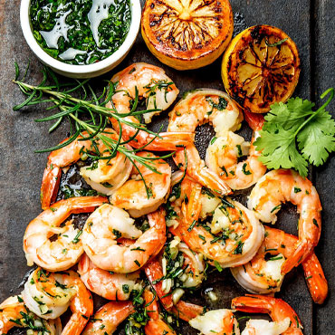 Mediterranean dish with shrimp