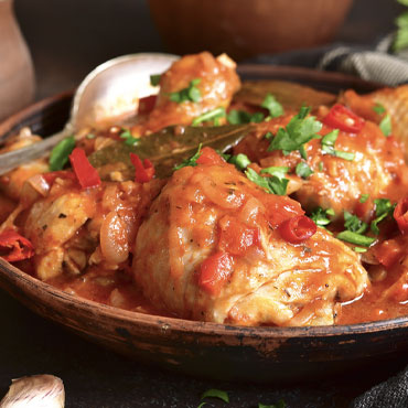 Spanish Braised Chicken with Peppers
