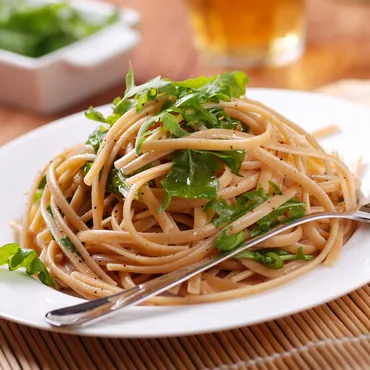 Lemon and Arugula Spaghettini with Chile and Pecorino