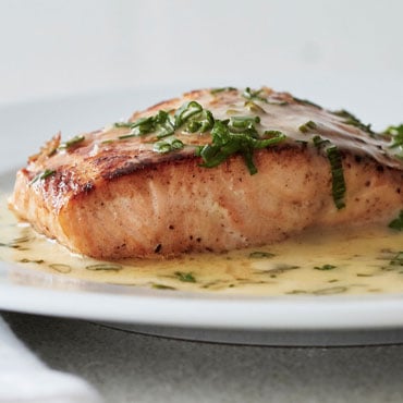 Grilled Cedar Planked Salmon with Lemon-Dill Butter