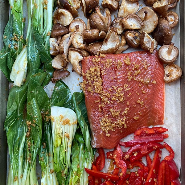 Ginger-Soy Salmon Sheet Pan Dinner