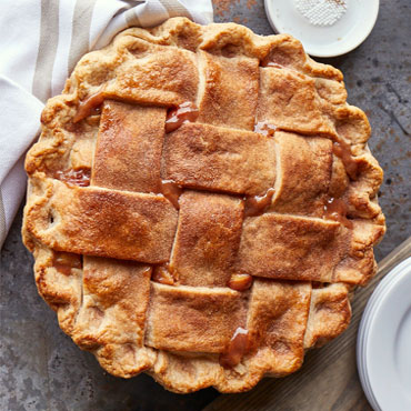 Salted Caramel Apple Pear Pie