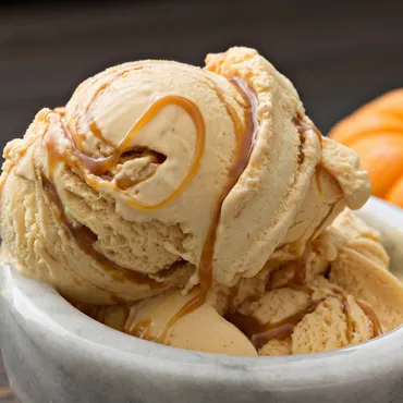 Pumpkin Caramel Swirl Ice Cream