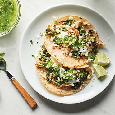 Chicken and Tomatillo Salsa Tacos