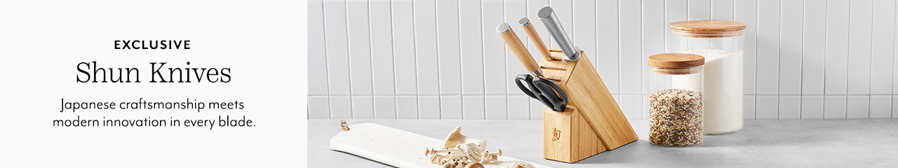 Exclusive Shun Knives, Japanese craftsmanship meets modern innovation in every blade.
