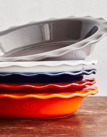Emile Henry colorful pie dishes for baking