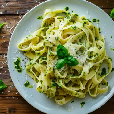 Hand-cut Pasta with Pesto