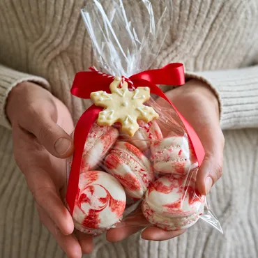 Candy Cane Swirl Macarons