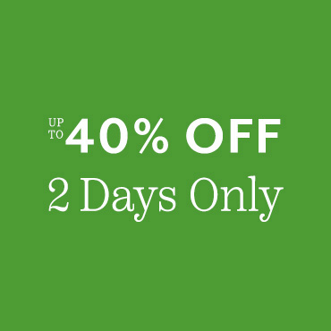 Flash sale up to 40% off.