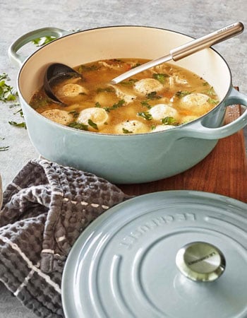 Le Creuset round wide Dutch oven
