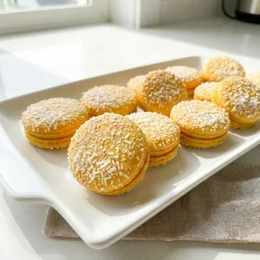 Mango Coconut Macaron