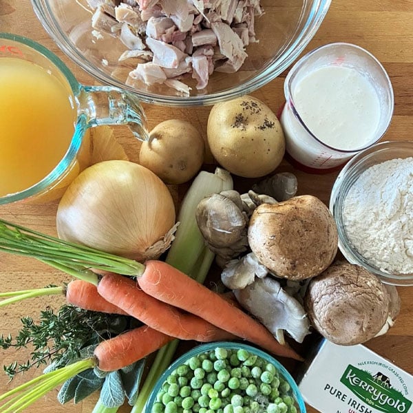 ingredients for Turkey Pot Pie