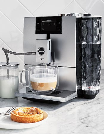 Jura coffee maker and latte