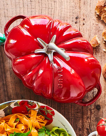Staub tomato shaped cocotte