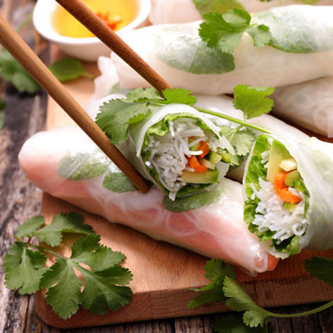 Fresh Spring Rolls with Peanut Sauce