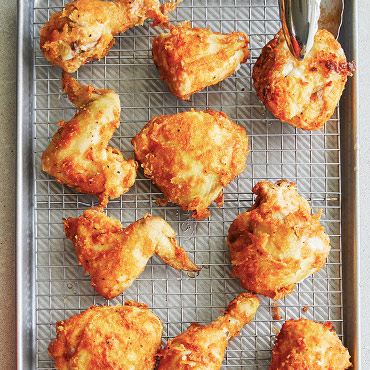 Classic Fried Chicken on rack
