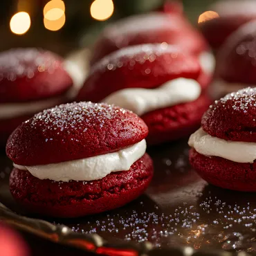 Red Velvet Whoopie Pies with Cream Cheese Filling