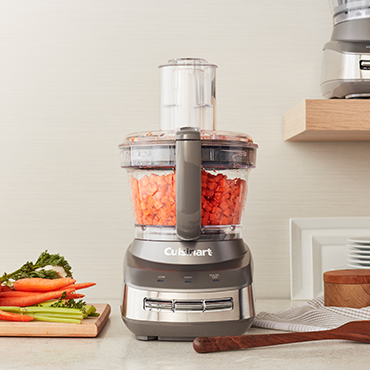Cuisinart food processor with chopped carrots