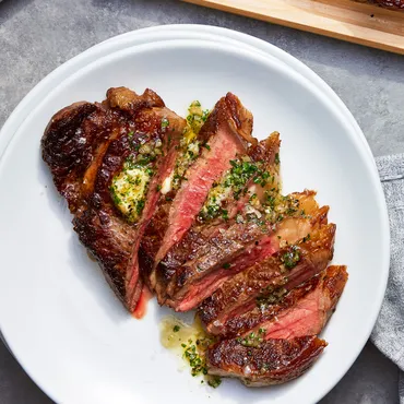Seared Steak with Herbed Butter