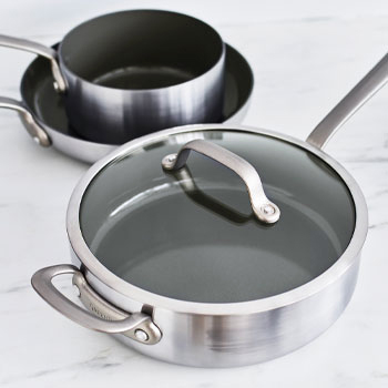 Greenpan skillet with glass lid