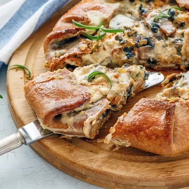 Wild Mushroom and Goat Cheese Galette