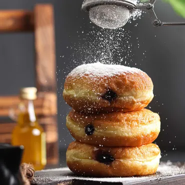 Hazelnut-Chocolate Filled Bomboloni
