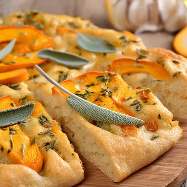 Roasted Squash, Sage and Ricotta Focaccia