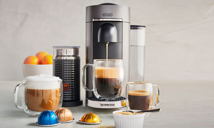 De Longhi Nespresso maker and milk frother