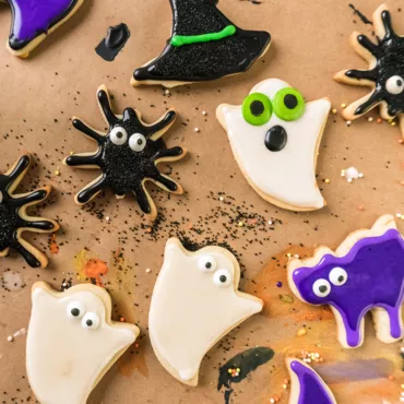 Halloween shaped Decorated Sugar Cookies