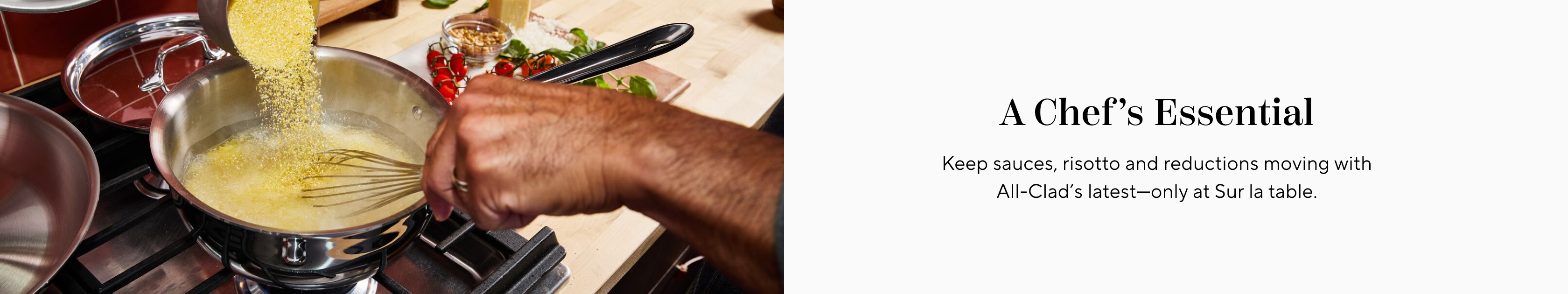 A Chef's Essential. Keep sauces, risotto and reductions moving with All-Clad's latest - only at Sur La Table.