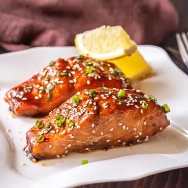 Seared Salmon with Honey Miso Butter