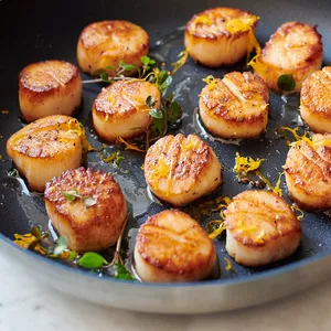 seared scallops with Orange Gremolata