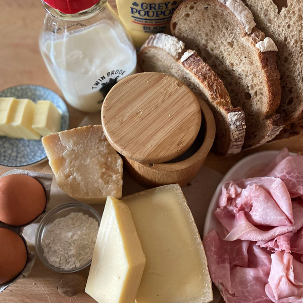 ingredients for Croque Madame