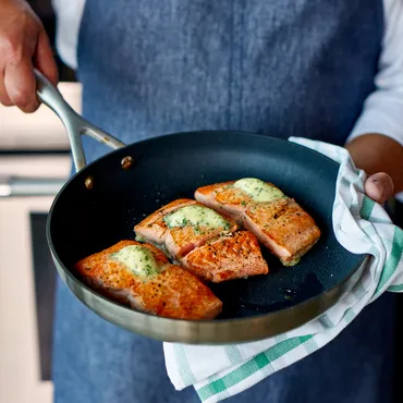 Pan-Seared Salmon with Lemon-Caper Butter
