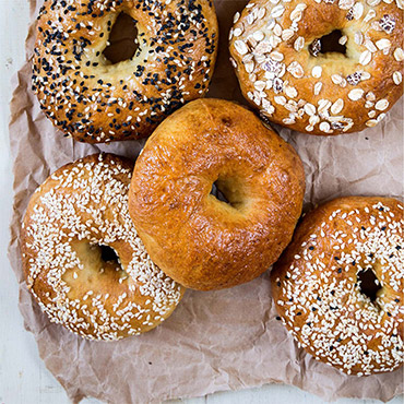 A variety of Bagels From Scratch